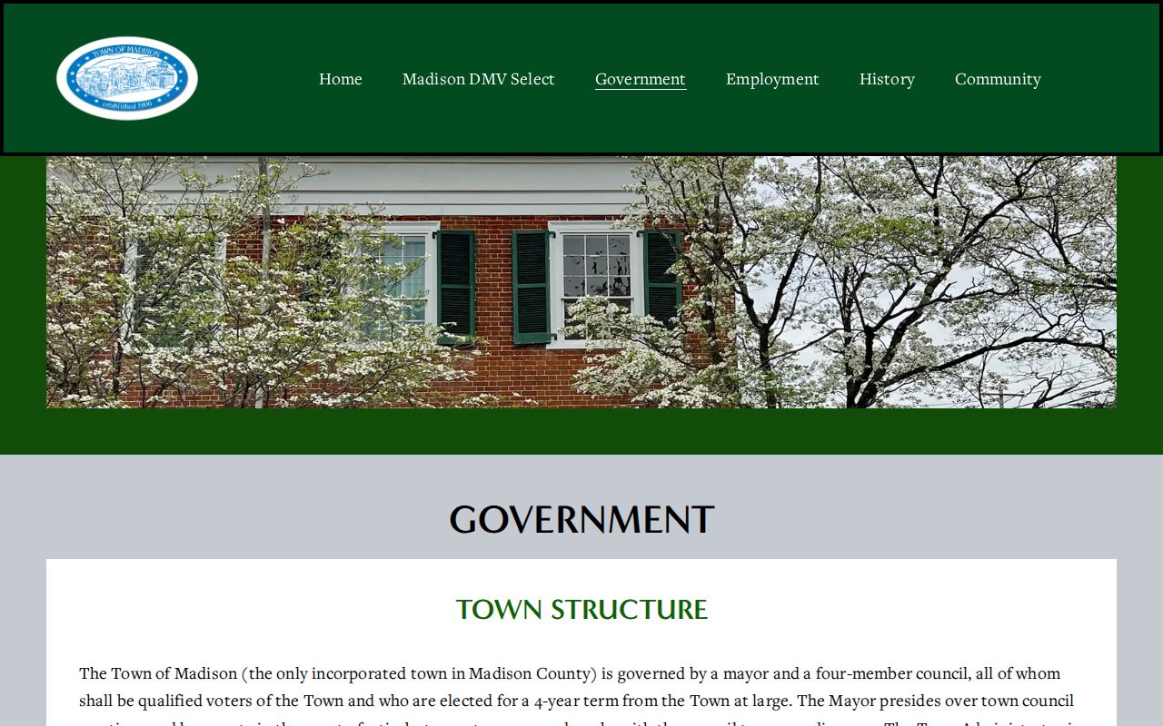 Madison County Town of Madison government record route