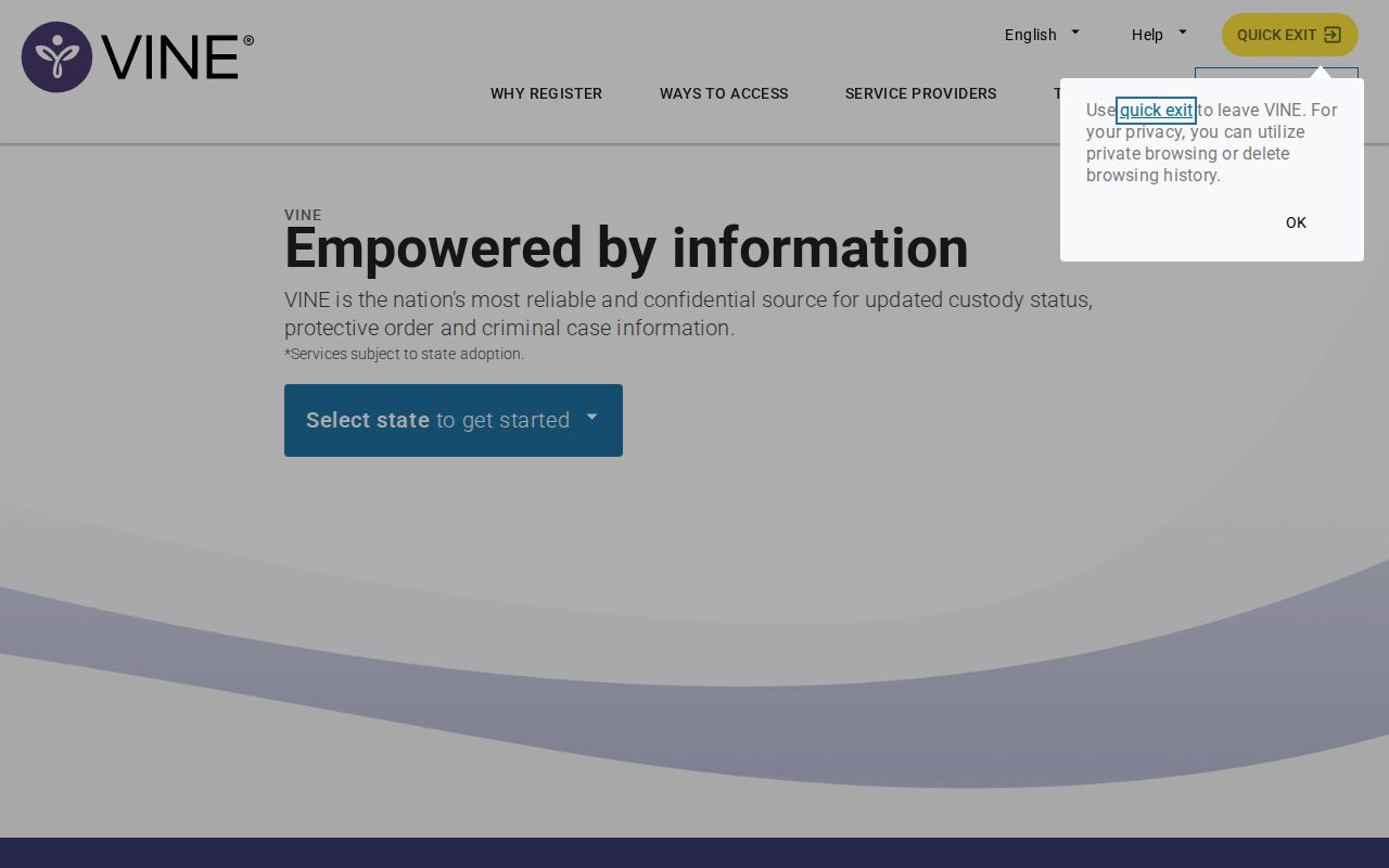 Madison County Central Virginia Regional Jail custody-status notification resource